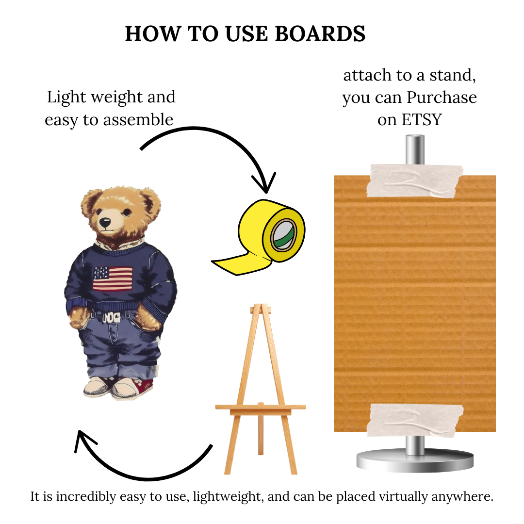 Polo Bear boy Cutout Prop, Ralph Lauren inspired party cut out