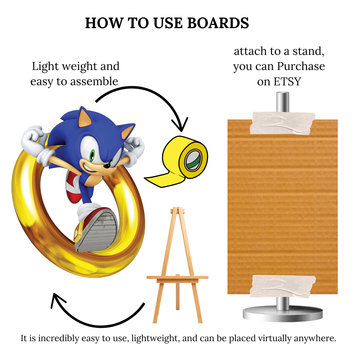 Sonic Character Cardboard Cutouts - Sonic Party Decorations , sonic ring cutout