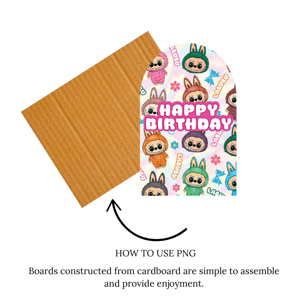 Labubu digital cutouts for parties and events