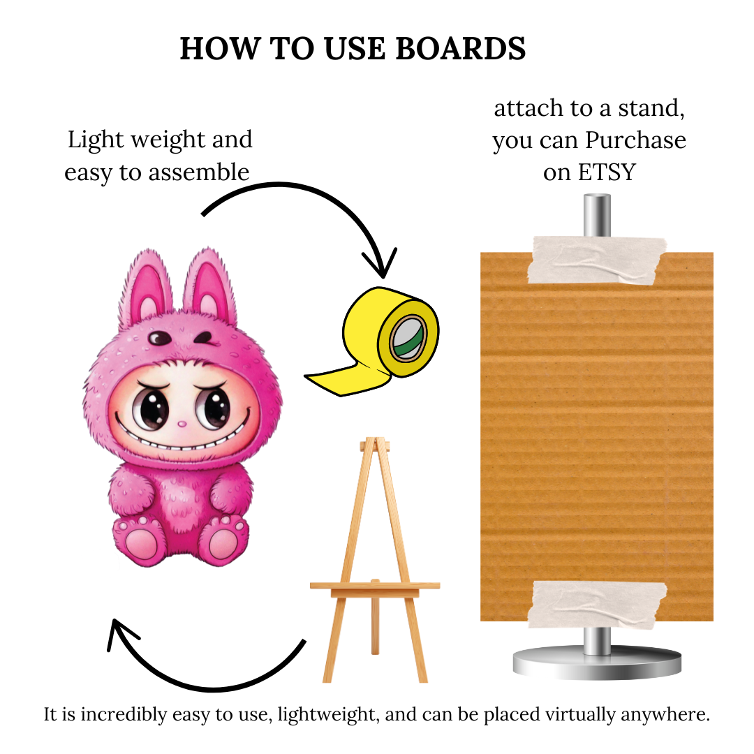 Labubu digital cutouts for parties and events