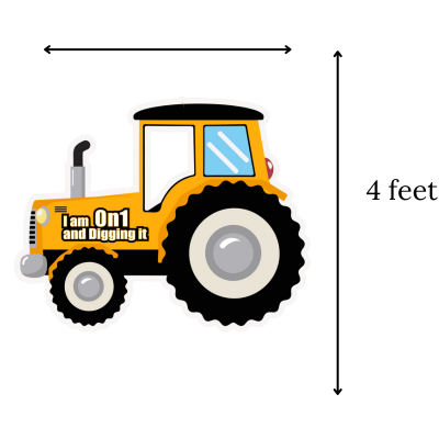 Construction cutout - Construction Theme Birthday - Tractor birthday - Construction Party -Dump Truck Birthday - 1st bday download