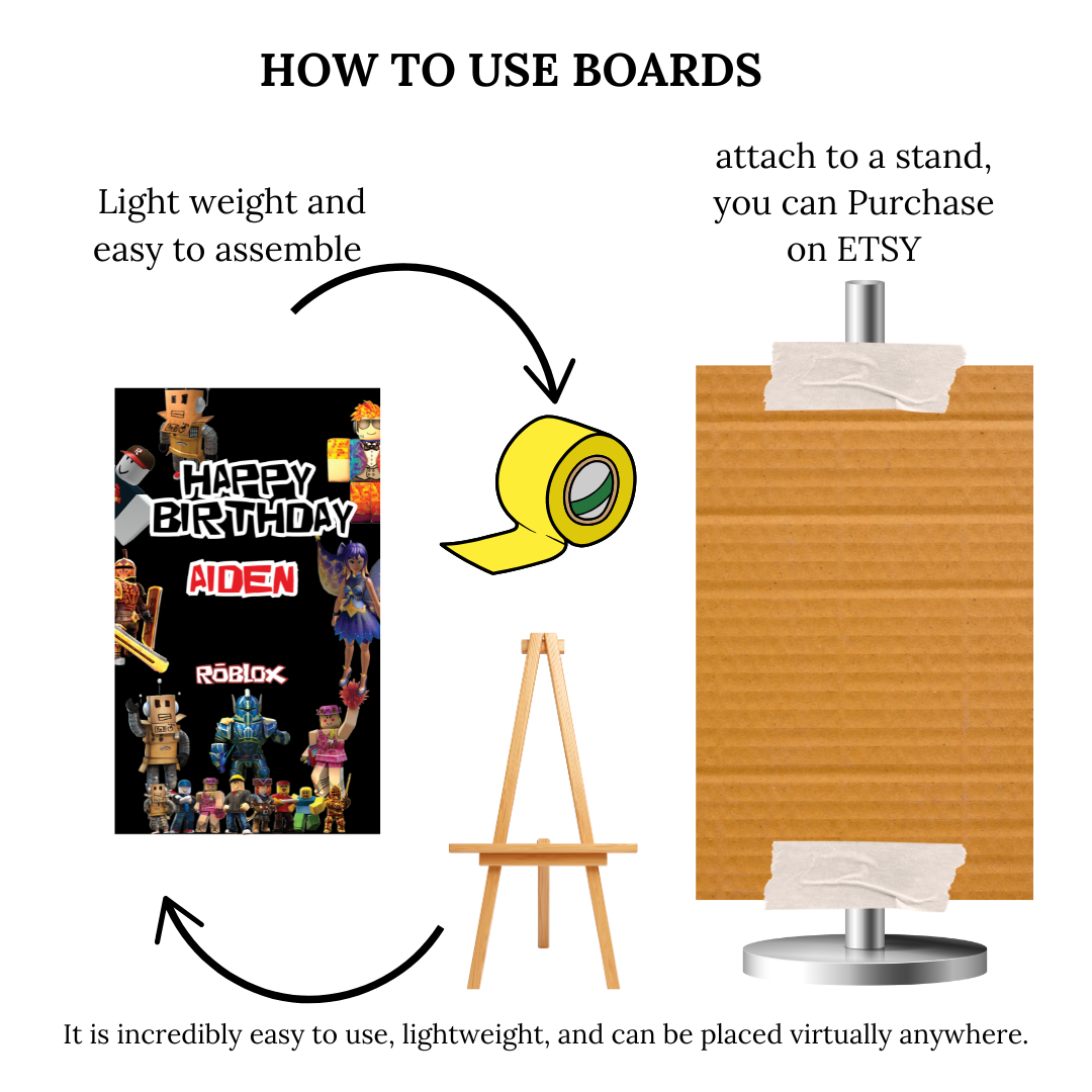 Roblox Birthday Party Decor – digital download for Roblox display, Roblox cutout