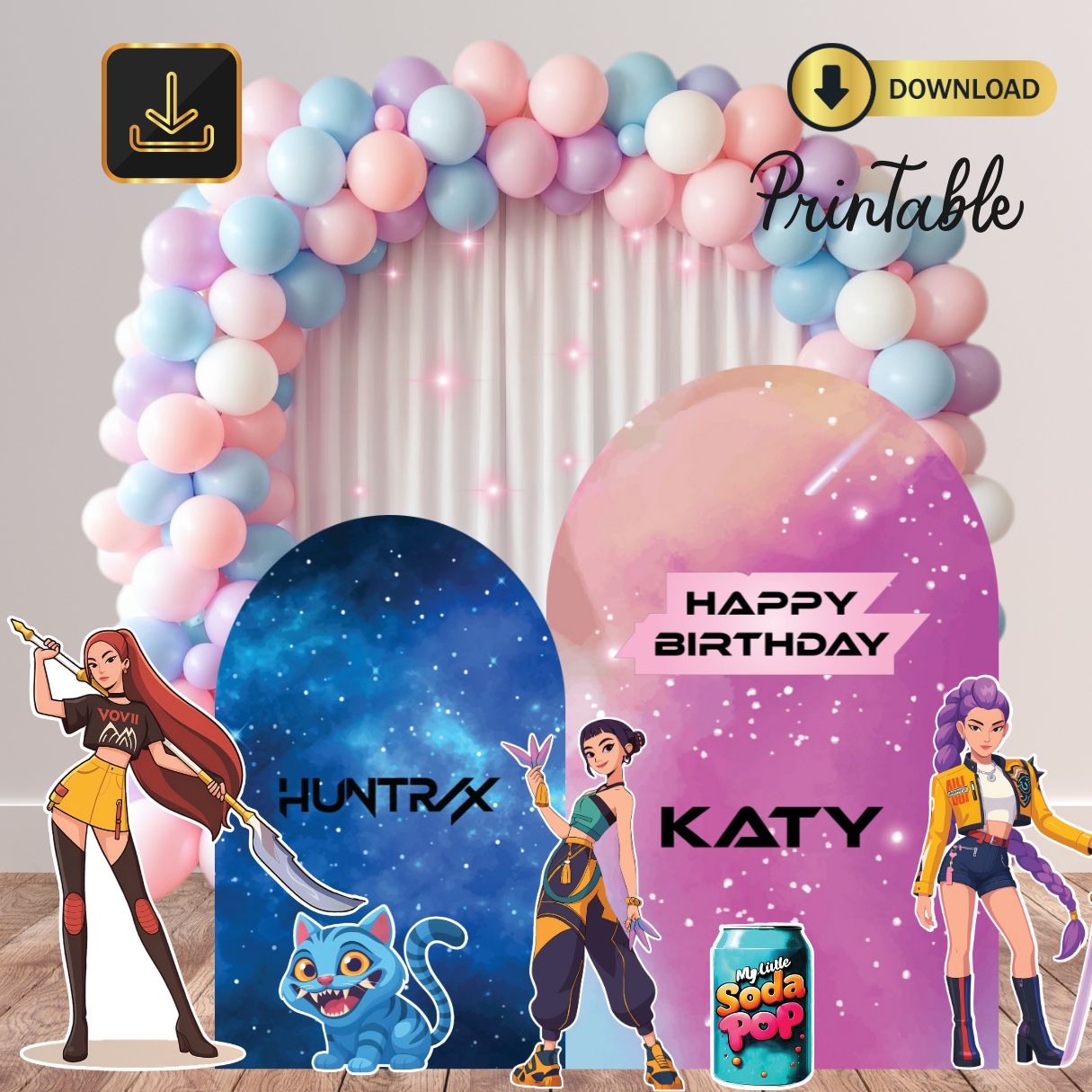 k pop demon hunters digital cutouts