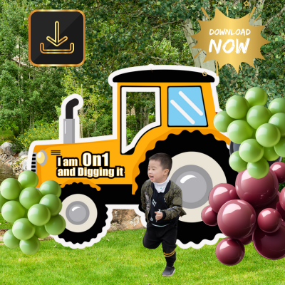 Construction cutout - Construction Theme Birthday - Tractor birthday - Construction Party -Dump Truck Birthday - 1st bday download