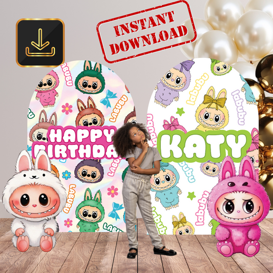 Labubu digital cutouts for parties and events