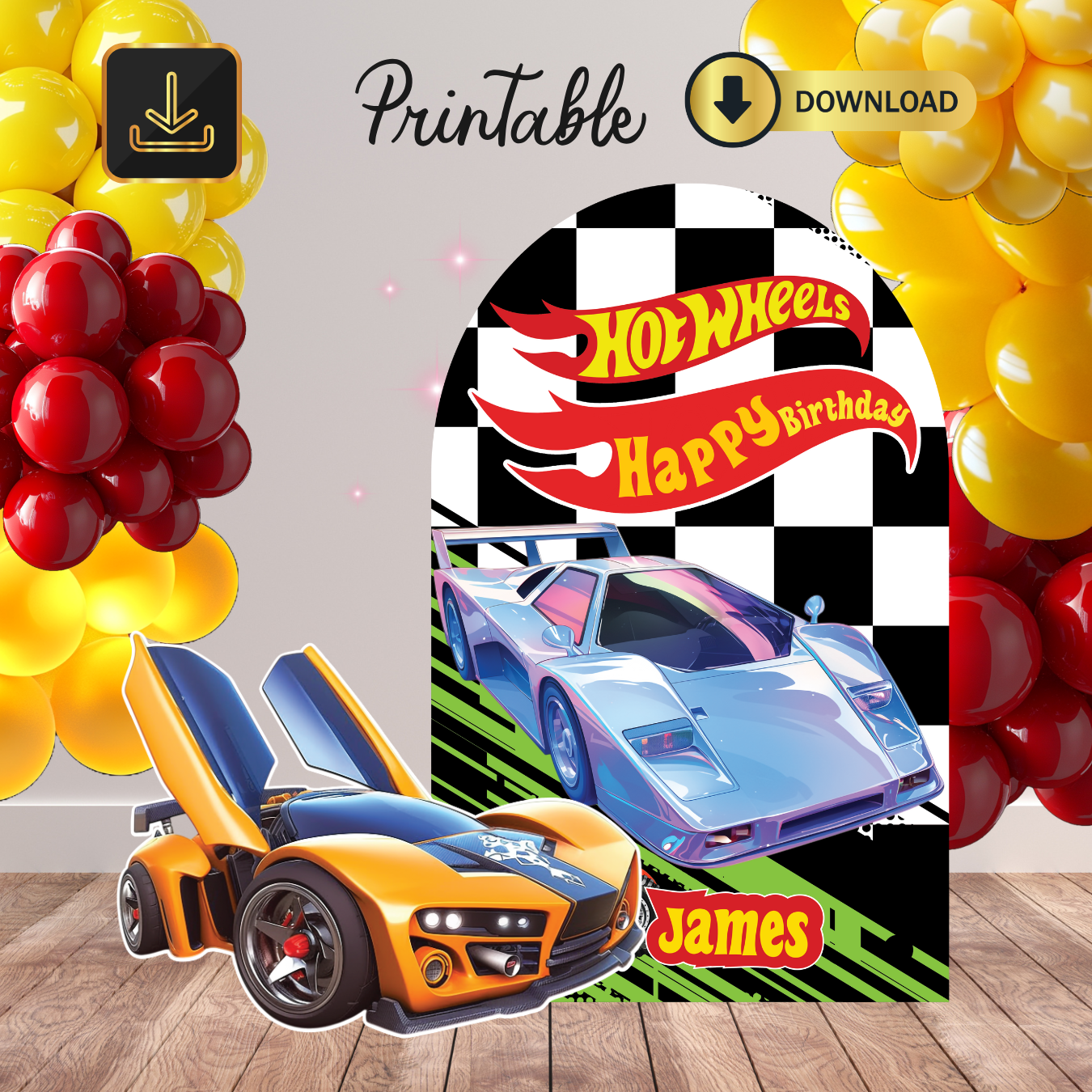 Hot Wheels cutout, inspired Hot Wheels decor, High Quality Digital Art for Custom cutouts, racing cars cutout