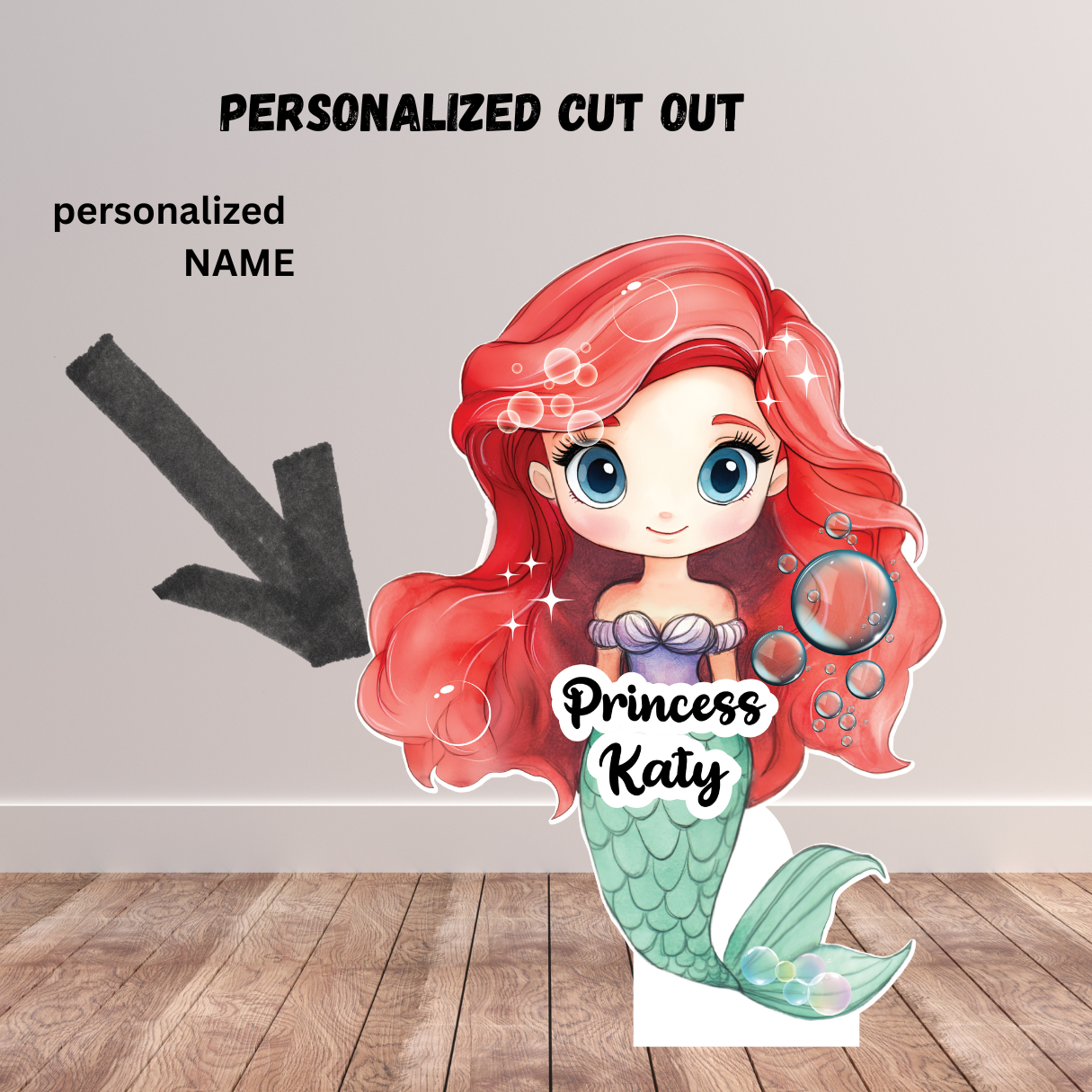 princess Cutout, Disney princess Cutout Decor, mermaid Party Decoration Theme, Birthday Party Stand Up Prop, Digital Download