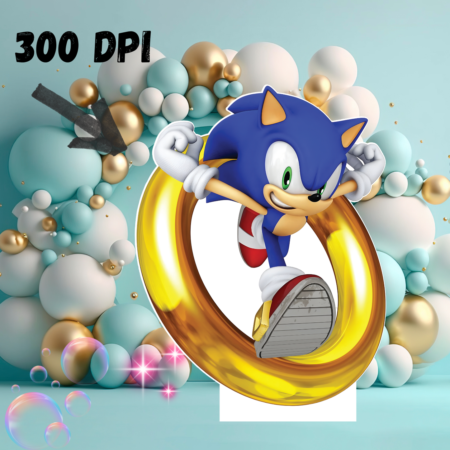 Sonic Character Cardboard Cutouts - Sonic Party Decorations , sonic ring cutout