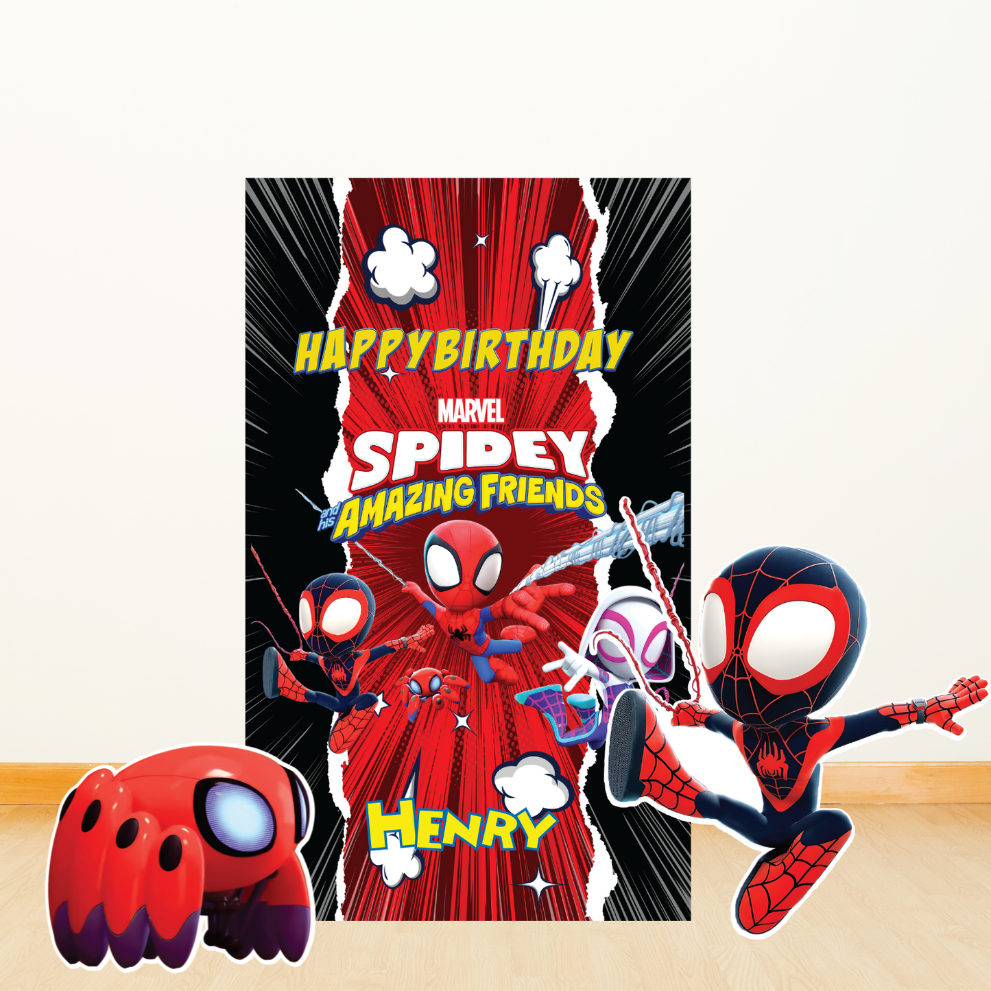 Spider Boy + Friends Birthday Bundle,digital DIY Party Pack, At Home Birthday Display