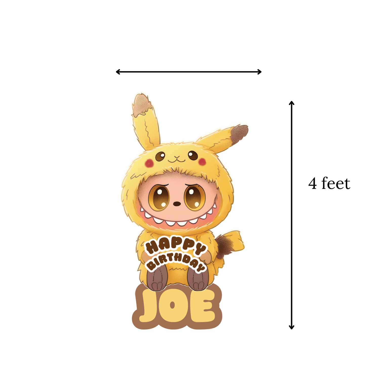 Labubu Birthday Party Cutout: Playful Character Prop, 4ft Tall