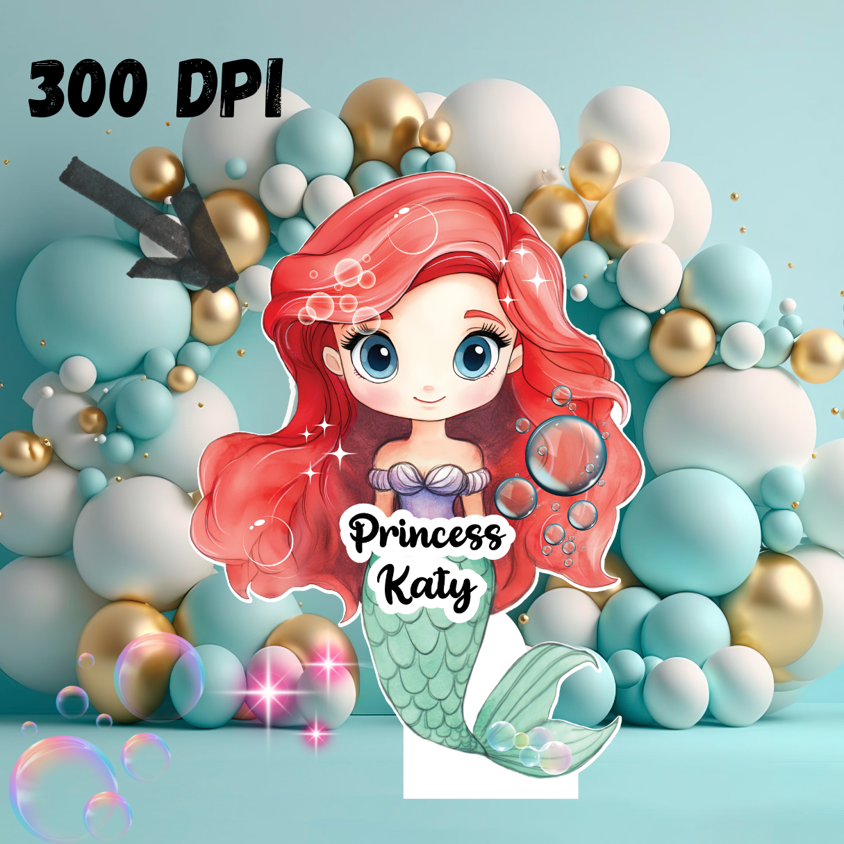princess Cutout, Disney princess Cutout Decor, mermaid Party Decoration Theme, Birthday Party Stand Up Prop, Digital Download