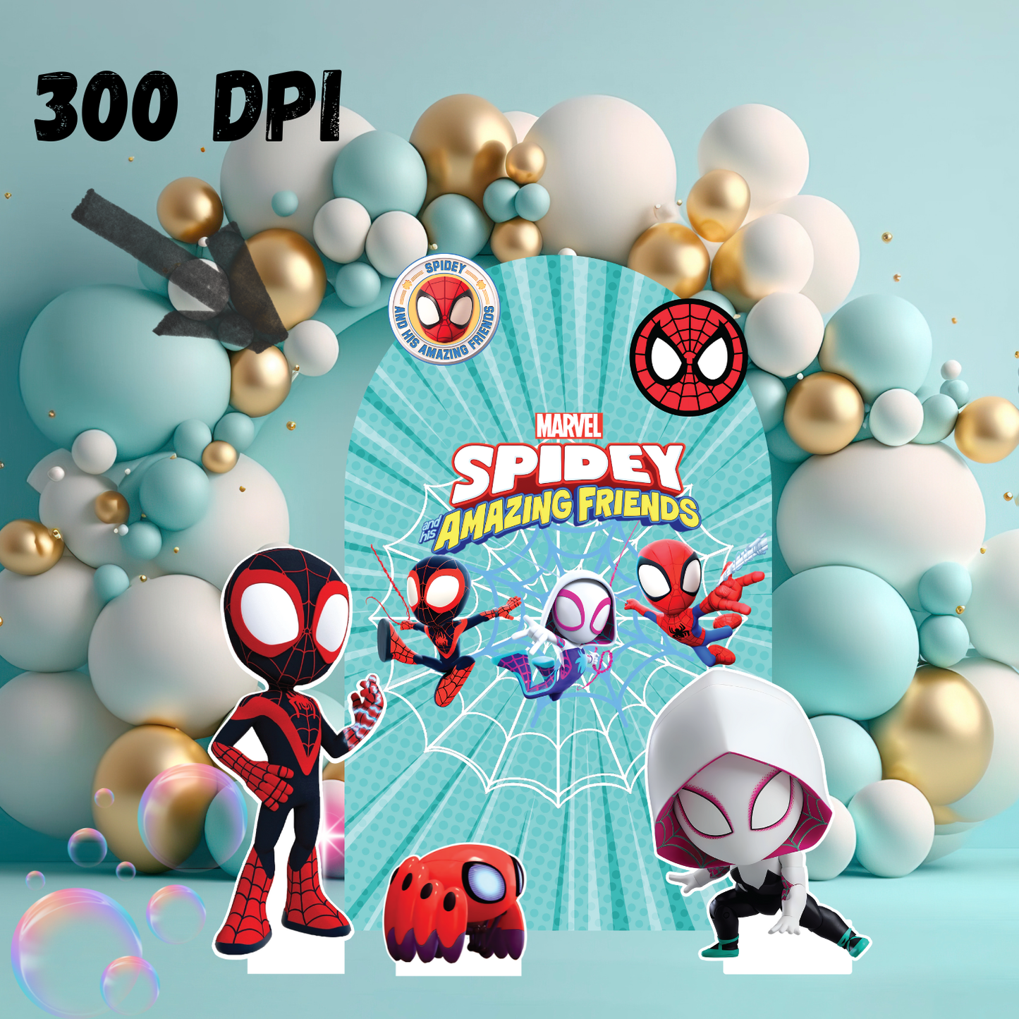 Spider Boy + Friends Birthday Bundle,digital DIY Party Pack, At Home Birthday Display