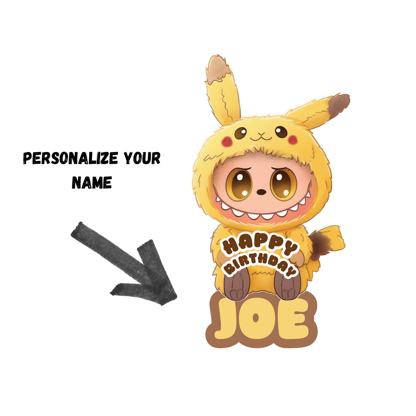 Labubu Birthday Party Cutout: Playful Character Prop, 4ft Tall