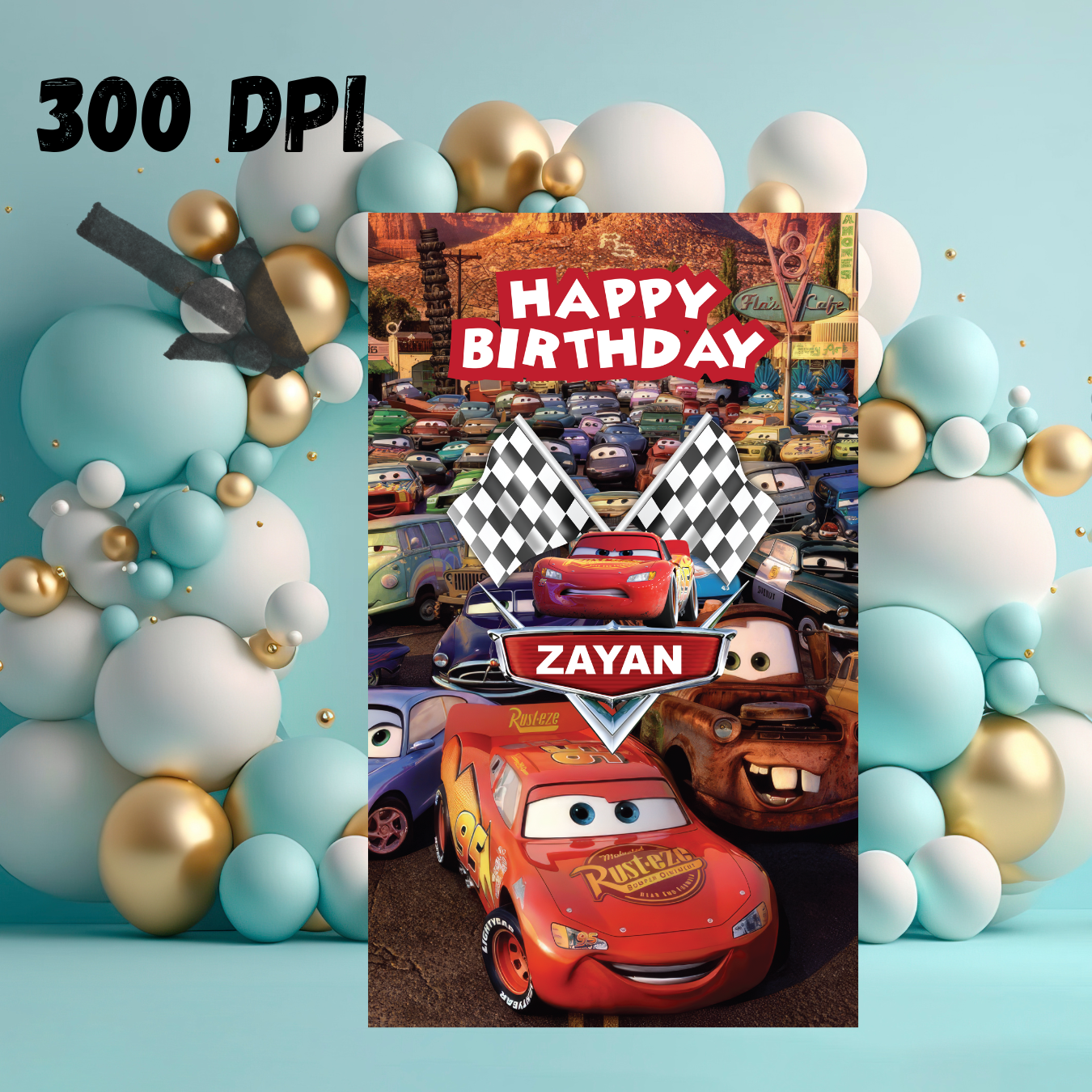 Cars themed Birthday Party Cutouts: Racing Theme Decor (Digital Download)