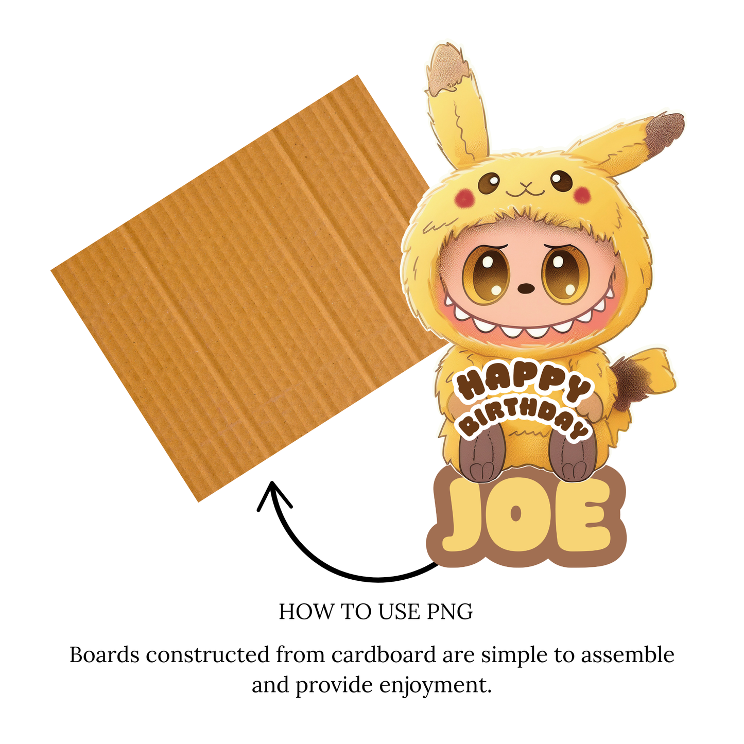 Labubu Birthday Party Cutout: Playful Character Prop, 4ft Tall